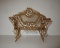 Hand Made Gilt Metal Victorian Design Doll House Sofa