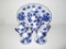 10 Piece Childs Porcelain Tea Set - Blue & White