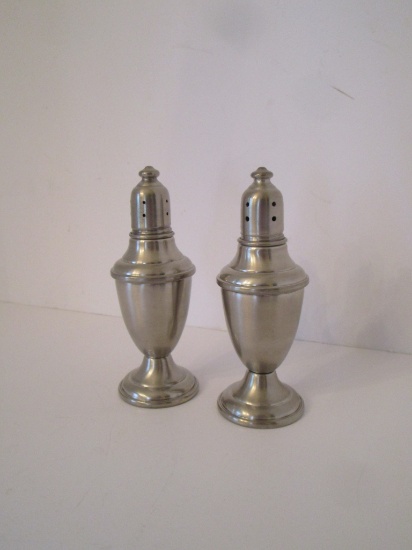 Pair International Pewter Salt & Pepper Shakers - 5"