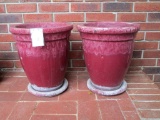 Pair Ceramic Flower Pots 14
