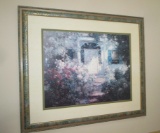 Framed Print of Floral Entry Way to House - no glass