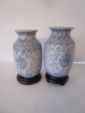 2 Ceramic Oriental Style Vases - 6