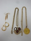 Jewelry Lot - 2 Vintage Necklaces & 1 Pair Earrings