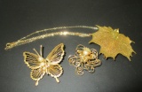 Lot - Misc Delicate Gold Plated Jewelry