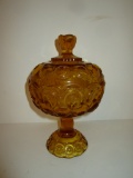 Depression Glass Pedestal Candy Dish - 9.5