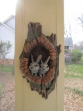 Ceramic Bunnies In Stump 14