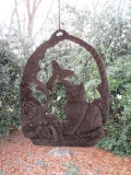 Metal Cat Yard Art - 8.5