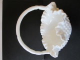 Fenton Milk Glass Hobnail Basket - 8