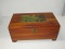 Vintage Miniature Chest - Dovetailed w/ Paper Scene & Carving on Top 11
