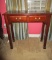 2 Drawer Mahogany Entry Table - needs refinishing (something stuck to top)