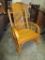 Light Oak Rocker w/ Slat Back & Seat & Bentwood Arms - very nice piece!