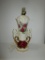 Vintage Ceramic Lamp W/ Lovely Swan Handles - Rose Decal & Gilding