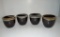 4 Pottery Custard Cups