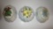 3 Porcelain Molds w/ Fruit in Relief - 1986 Franklin Mint 