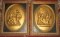 Pair Early Chalkware Plaques in Bas Relief - Grecian Garden Scene - 15