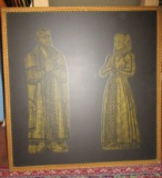 Framed Rubbing of Religious Figures - 21