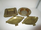 Lot -  Indian Brass Ashtrays