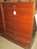 7 Drawer Mahogany Chest w/ Banded Inlay 50 