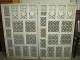 2 Painted Wood Panels - very decorative - many uses