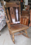 Oversized Wooden Rocker - has some damage to finish