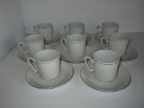 8 Toscany Demitasse Cups & Saucers