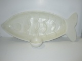 Silvestri Ceramic Fish Dish w/ Sauce Dish