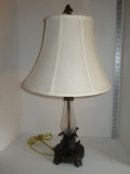Decorative Lamp w/ Resin Base  & Faux Glass Font