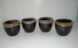 4 Pottery Custard Cups