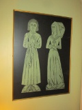 Framed Rubbing of Bride & Groom - 29.5