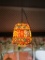 Way Cool Retro Style Plastic Hanging Light Fixture w/ Beads - Craft Made Piece