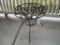 Round Small Wrought Iron Table - Leans a little