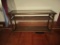 Mahogany Sofa/Entry Table w/ Woven Inserts -  45.5