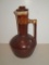 Stoneware Brown Drip Glaze Coffee Pot w/ Lid 12