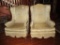 Pair Wingback Chairs w/ wood Trim - Need a little TLC