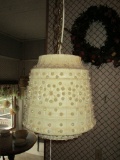 Way Cool Retro Style Plastic Hanging Light Fixture w/ Beads - Craft Made Piece