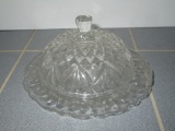 Pressed Glass Butter Dish - 7