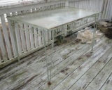 Wrought Iron Patio Table w/ Glass Top - some rust, but great project!