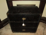 3 Drawer Campaign Chest w/ Brass Hardware - needs refinishing - 16