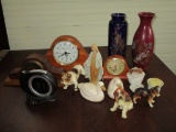 Lot - Misc Bric a Brac (Clocks, Figurines, Vases, Etc.) - see all pictures