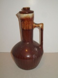Stoneware Brown Drip Glaze Coffee Pot w/ Lid 12