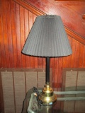 Brass Base Table Lamp w/ Fabric Shade -25/5