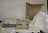 Textile Lot - Misc Table Cloths & Decorative Pillow