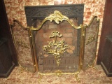 Brass French Style Fire screen - Trifold - 41