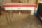 Sellers Enamel Top Kitchen Table w/ Chrome Legs, 1 Drawer & Red Trim