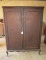 Depression Era Wardrobe - 4 Drawer on left w/ Hanging Rod on Right - 42