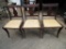 3 Mahogany Side Chairs - Need refinishing & cushions covered