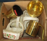 Lot - Ceramic Baskets & Brass