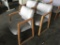 Wooden Chairs w/ Padded Backing, Qty.3