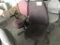 Brown Fabric Office Chairs w/ Wheels