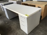 Steel Desk w/ Filing Cabinets
